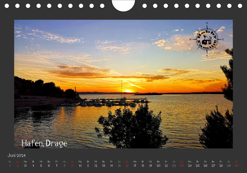 2023 Fotokalender Kroatien quer dunkel