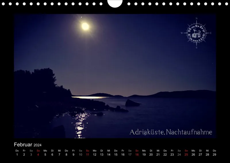 2024 Fotokalender A4 Kroatien dunkel