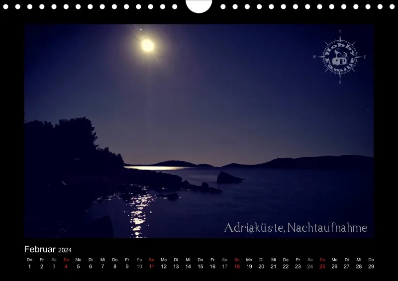 2024 Fotokalender A4 Kroatien dunkel