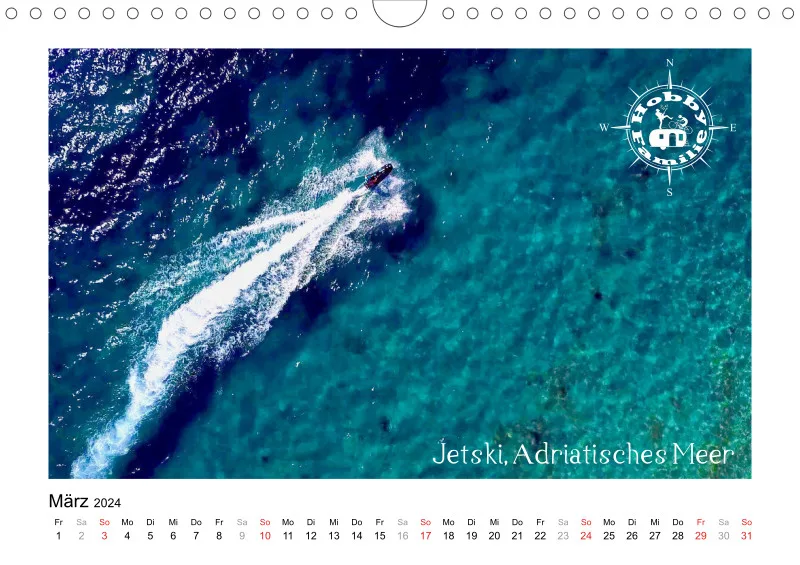 A4 Fotokalender Kroatien hell 2024