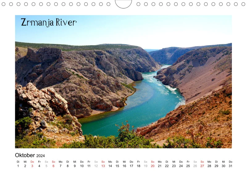A4 Fotokalender Kroatien hell 2024
