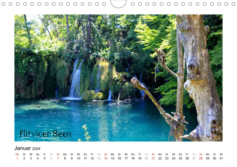 A4 Fotokalender Kroatien hell 2024