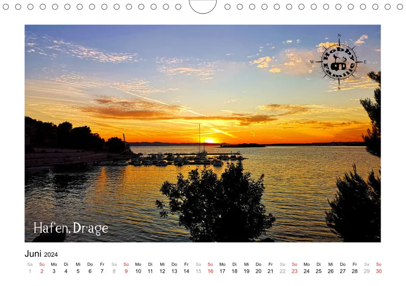 A4 Fotokalender Kroatien hell 2024
