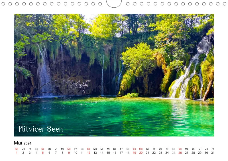 A4 Fotokalender Kroatien hell 2024