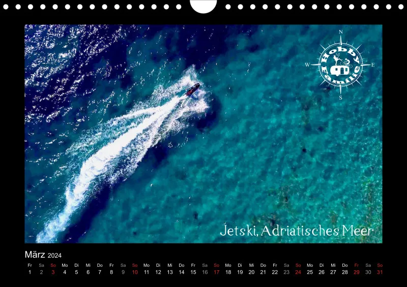 2024 Fotokalender A4 Kroatien dunkel