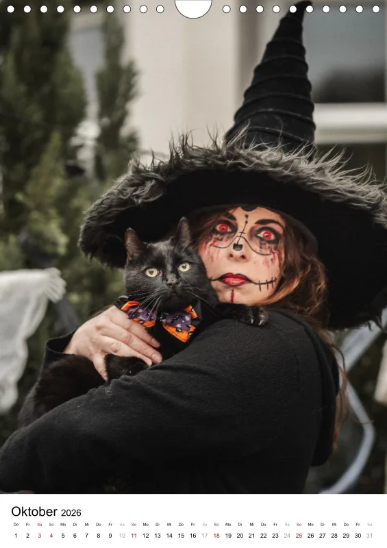 Gartenkatze Petersilie 2026 A4 Kalender Hochformat