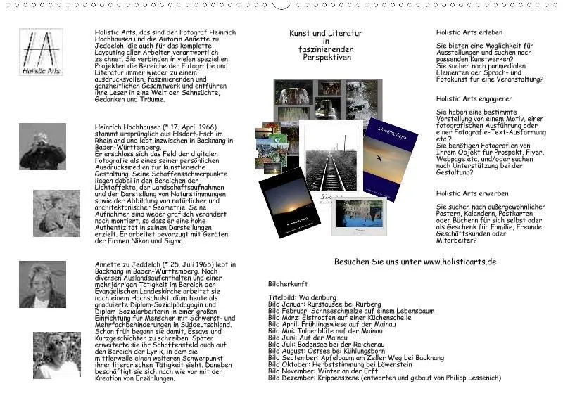 Holistic Arts Jahreszeiten Kalender 2021 - Jahreszeiten A2