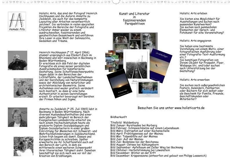 Holistic Arts Jahreszeiten Kalender 2021 - Jahreszeiten A2