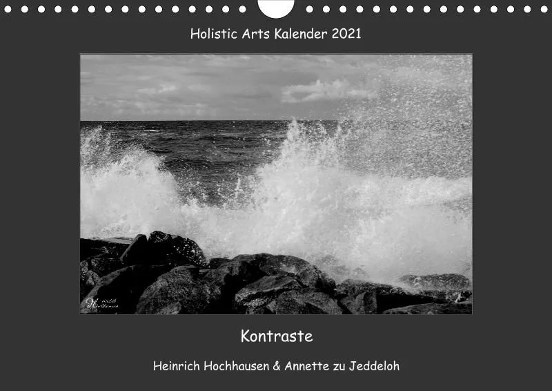 Holistic Arts Schwarzweiß-Kalender 2021 Kontraste A4