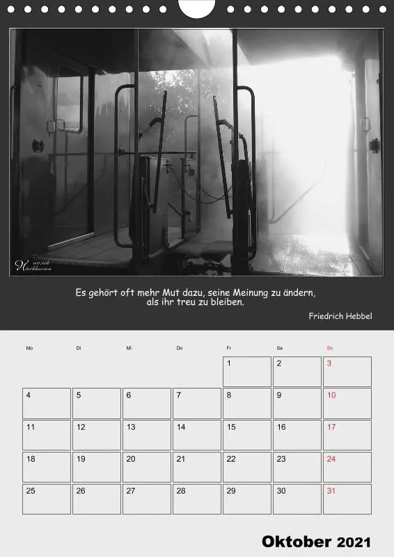 Holistic Arts Schwarzweiß-Termin-Kalender 2021 - Kontraste