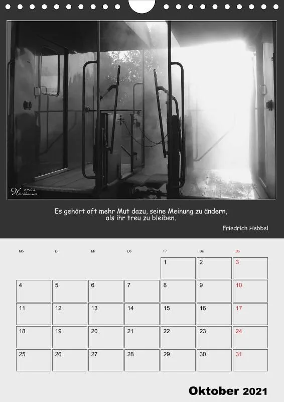 Holistic Arts Schwarzweiß-Termin-Kalender 2021 - Kontraste