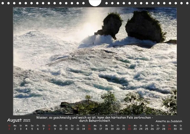 Holistic Arts Rheinfall-Kalender 2021 - Lebendiges Wasser A4