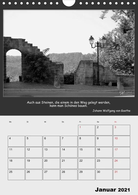 Holistic Arts Schwarzweiß-Termin-Kalender 2021 - Kontraste