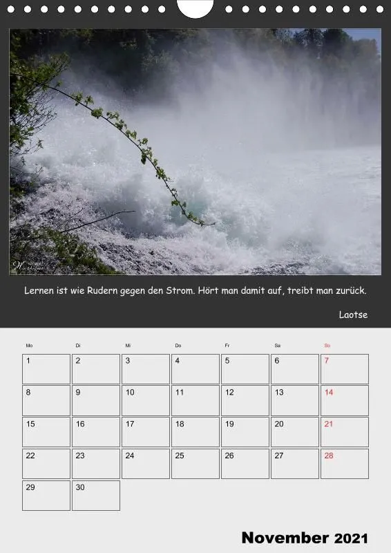 Holistic Arts Rheinfall-Termin-Kalender 2021 - Lebendiges Wasser