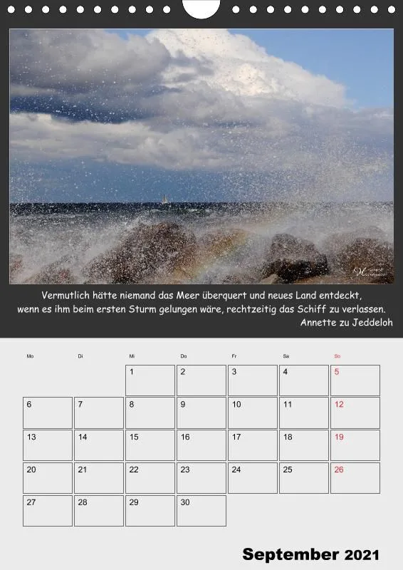 Holistic Arts Meeres-Termin-Kalender 2021 - Viel Meer