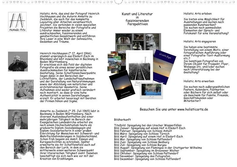 Holistic Arts Spiegelungen-Kalender 2021 - Illusionen A2