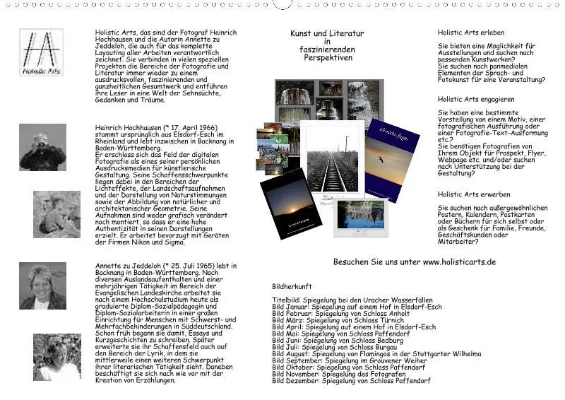 Holistic Arts Spiegelungen-Kalender 2021 - Illusionen A2