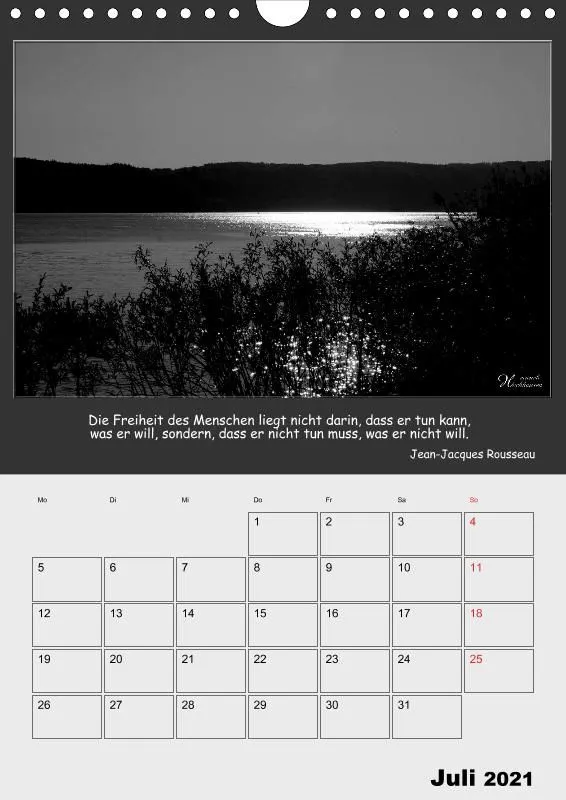 Holistic Arts Schwarzweiß-Termin-Kalender 2021 - Kontraste