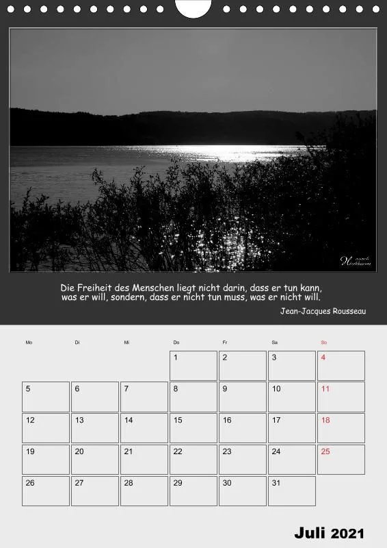 Holistic Arts Schwarzweiß-Termin-Kalender 2021 - Kontraste