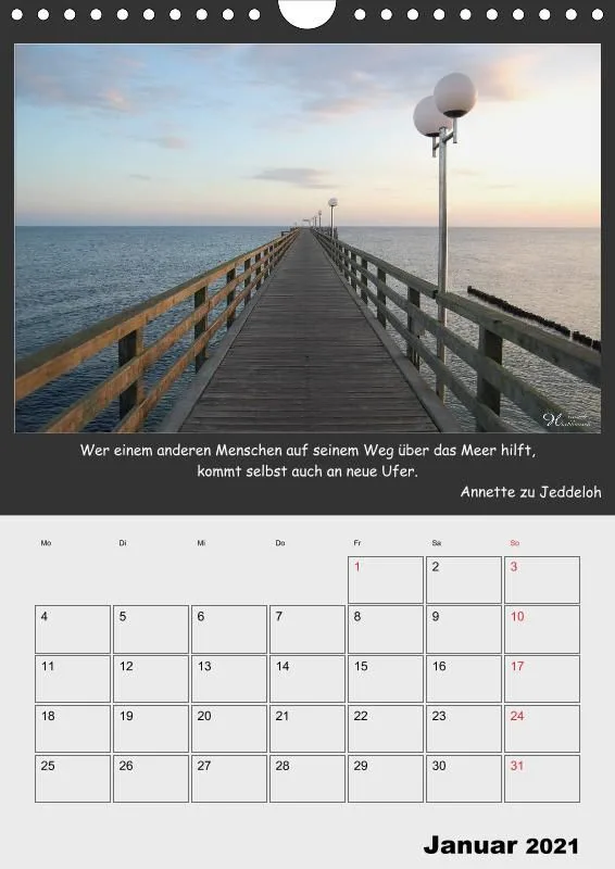 Holistic Arts Meeres-Termin-Kalender 2021 - Viel Meer