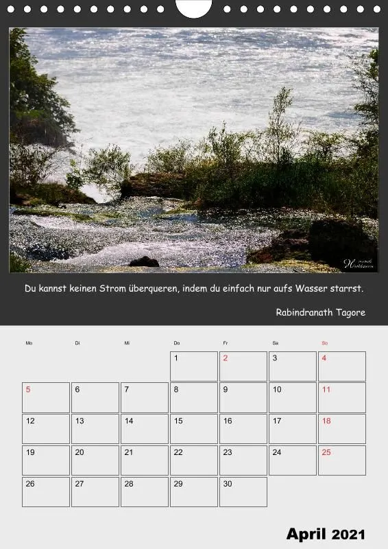 Holistic Arts Rheinfall-Termin-Kalender 2021 - Lebendiges Wasser