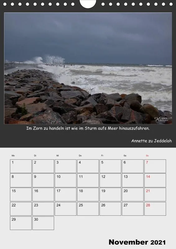 Holistic Arts Meeres-Termin-Kalender 2021 - Viel Meer
