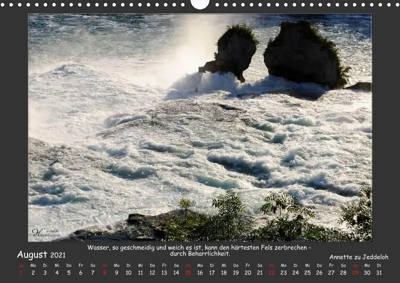 Holistic Arts Rheinfall-Kalender 2021 - Lebendiges Wasser A3