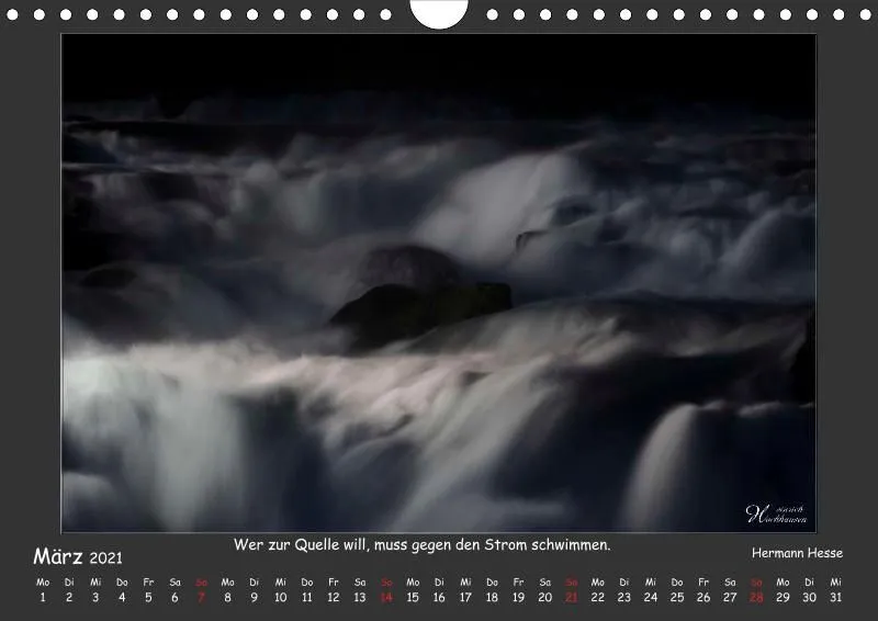 Holistic Arts Rheinfall-Kalender 2021 - Lebendiges Wasser A4