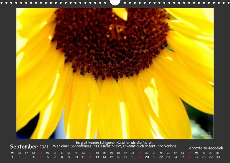 Holistic Arts Blumen-Kalender 2021 - Lächeln der Erde A3