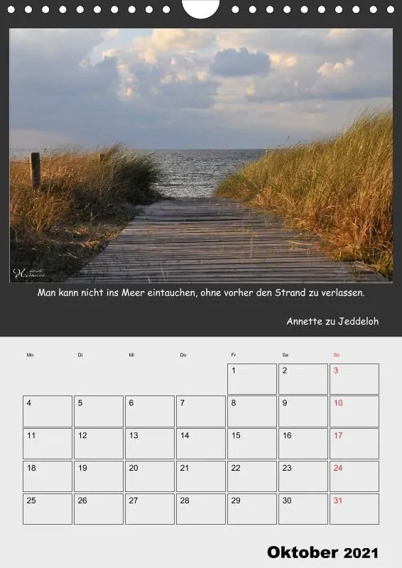 Holistic Arts Meeres-Termin-Kalender 2021 - Viel Meer