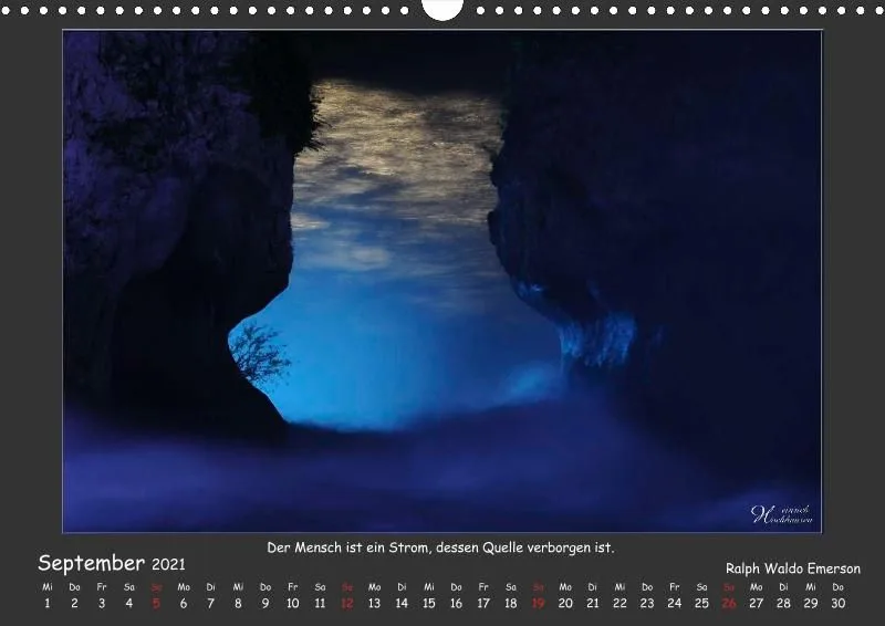 Holistic Arts Rheinfall-Kalender 2021 - Lebendiges Wasser A3