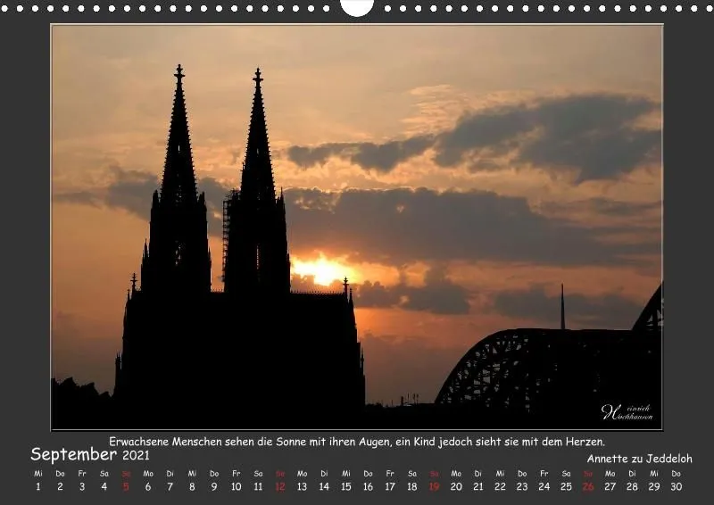 Holistic Arts Sonnenuntergang Kalender 2021 - Sonnenuntergang A3