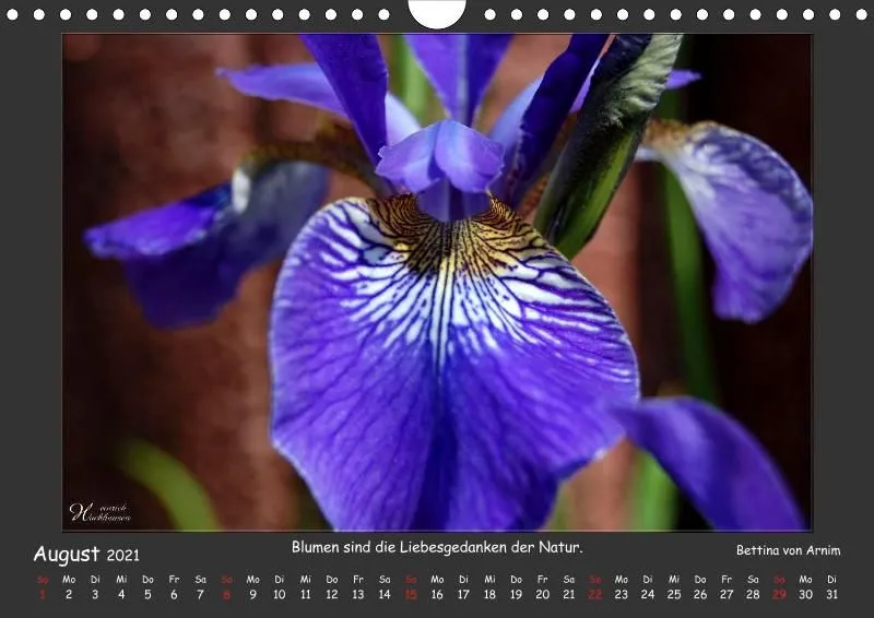 Holistic Arts Blumen-Kalender 2021 - Lächeln der Erde A4