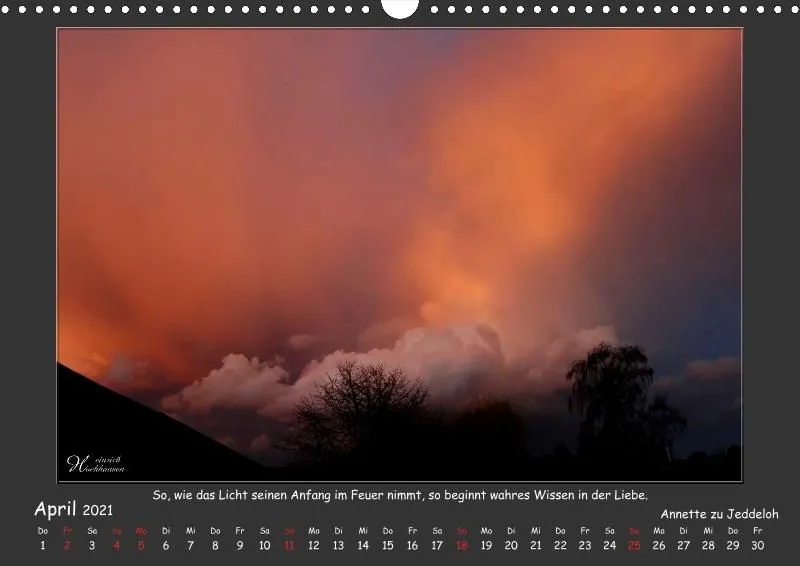 Holistic Arts Sonnenuntergang Kalender 2021 - Sonnenuntergang A3