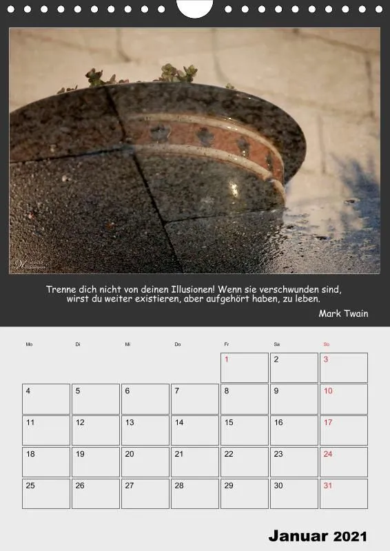 Holistic Arts Spiegelungen-Termin-Kalender 2021- Illusionen
