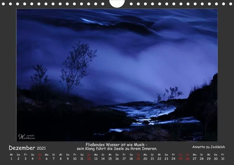Holistic Arts Rheinfall-Kalender 2021 - Lebendiges Wasser A4