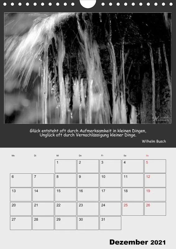 Holistic Arts Schwarzweiß-Termin-Kalender 2021 - Kontraste