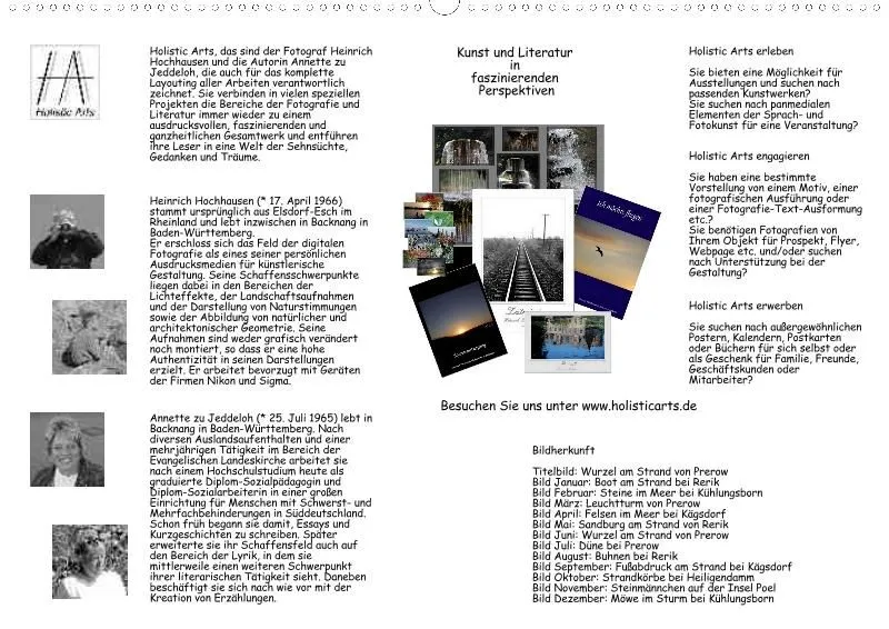 Holistic Arts Strand-Kalender 2021 - Strandgut A2