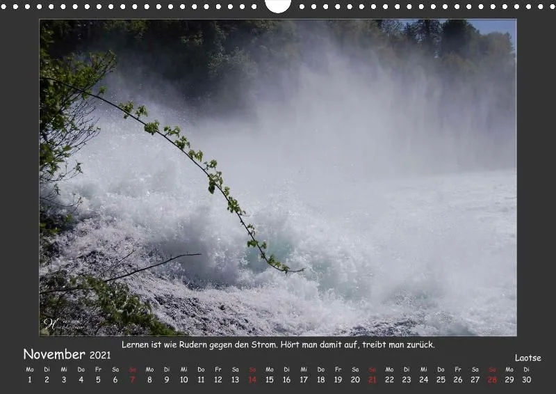 Holistic Arts Rheinfall-Kalender 2021 - Lebendiges Wasser A3