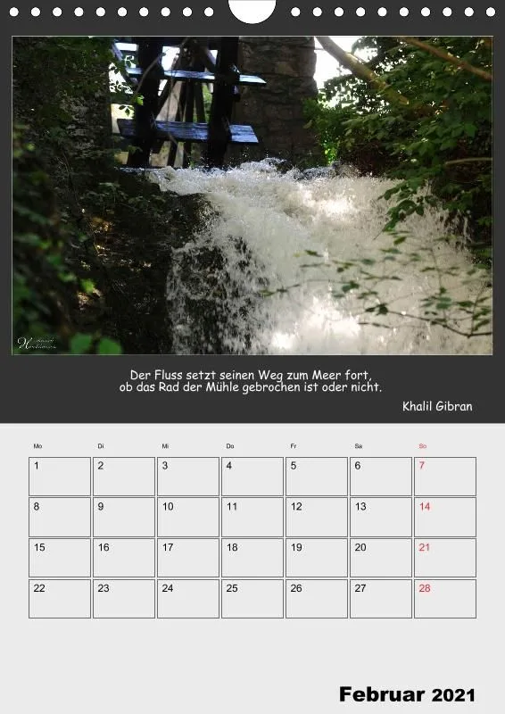 Holistic Arts Rheinfall-Termin-Kalender 2021 - Lebendiges Wasser