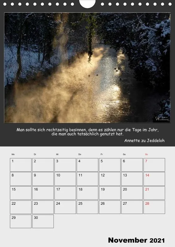 Holistic Arts Jahreszeiten Termin-Kalender 2021 - Jahreszeiten