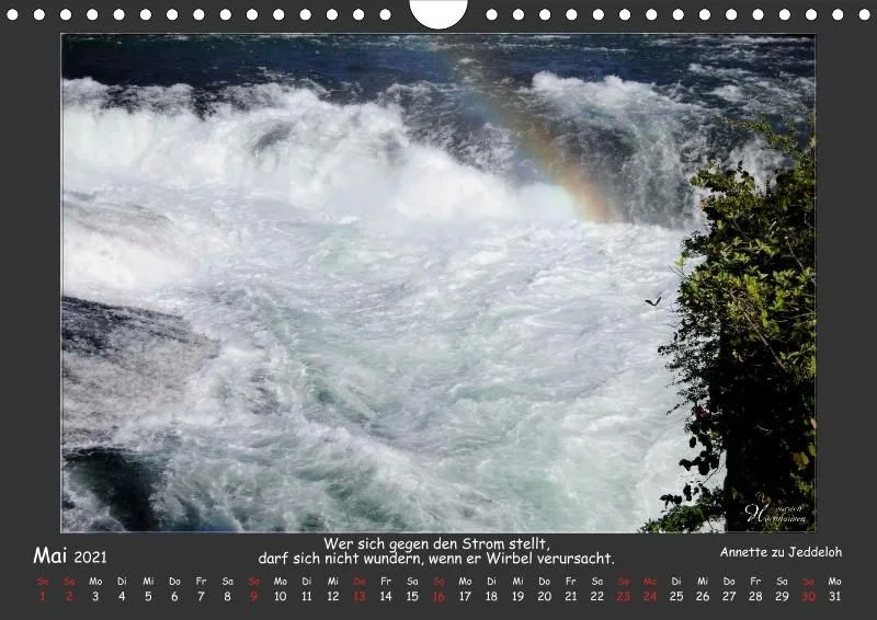 Holistic Arts Rheinfall-Kalender 2021 - Lebendiges Wasser A4