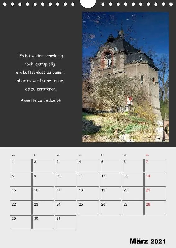 Holistic Arts Spiegelungen-Termin-Kalender 2021- Illusionen