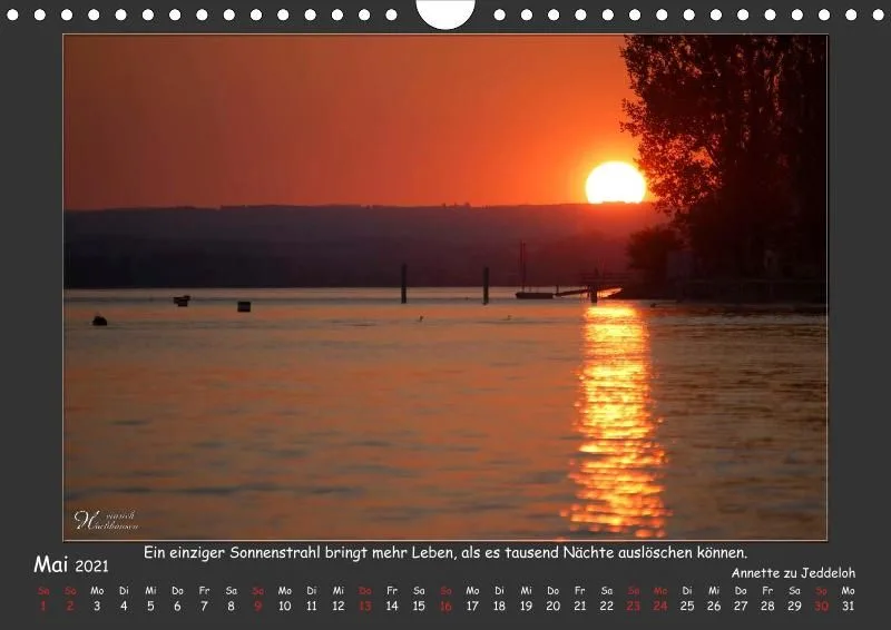 Holistic Arts Sonnenuntergang Kalender 2021 - Sonnenuntergang A4