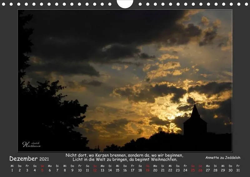 Holistic Arts Sonnenuntergang Kalender 2021 - Sonnenuntergang A4