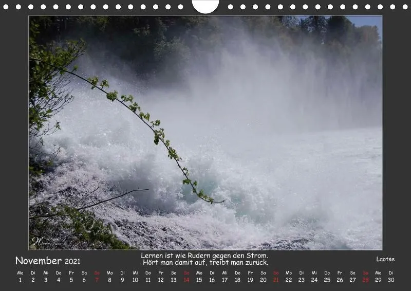 Holistic Arts Rheinfall-Kalender 2021 - Lebendiges Wasser A4