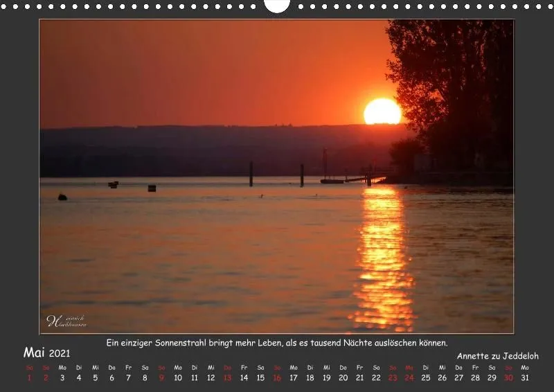 Holistic Arts Sonnenuntergang Kalender 2021 - Sonnenuntergang A3