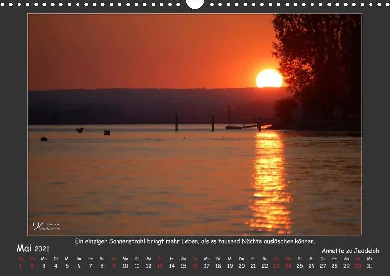 Holistic Arts Sonnenuntergang Kalender 2021 - Sonnenuntergang A3