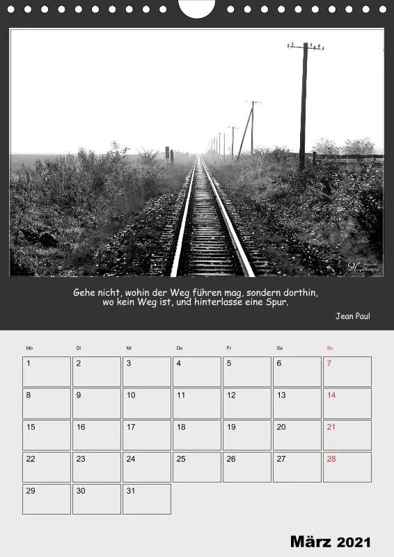 Holistic Arts Schwarzweiß-Termin-Kalender 2021 - Kontraste