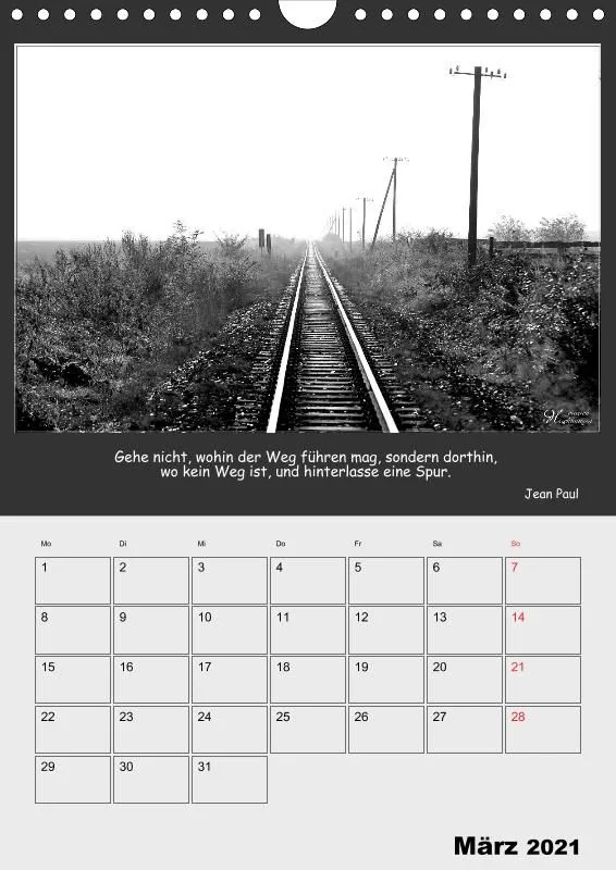 Holistic Arts Schwarzweiß-Termin-Kalender 2021 - Kontraste